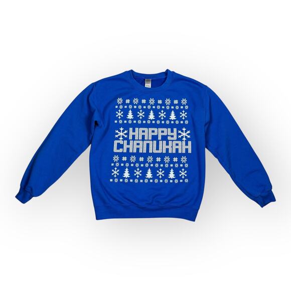 Happy Chanukah Sweatshirt Small - Picture 1 of 6